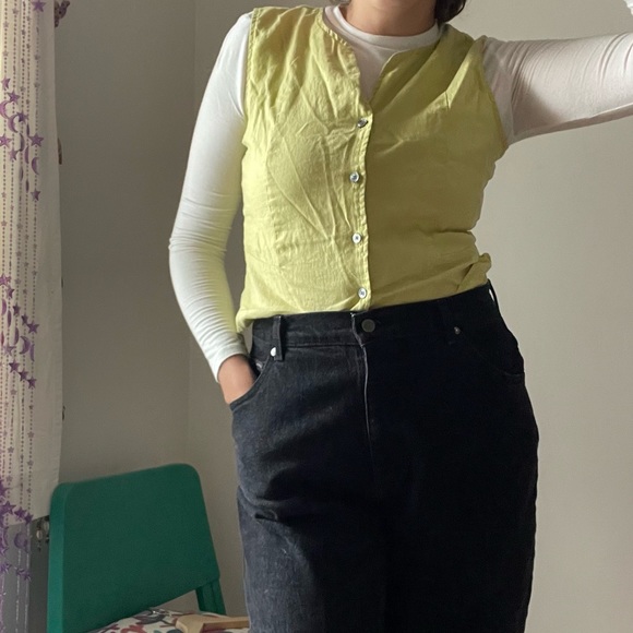 Vintage Linen Vest - Picture 2 of 6